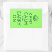 Sticker Rectangulaire Restez calme et poursuivez (Sac)