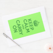 Sticker Rectangulaire Restez calme et poursuivez (Enveloppe)
