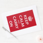 Sticker Rectangulaire Restez calme et poursuivez (Enveloppe)