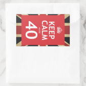 Sticker Rectangulaire Restez calme Vous avez 40 ans (Sac)