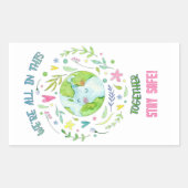 Sticker Rectangulaire Restez en sécurité ! (Devant)