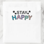 Sticker Rectangulaire Restez heureux de lire (Sac)