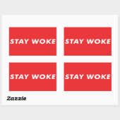 Sticker Rectangulaire Restez Woke (Feuille)