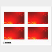 Sticker Rectangulaire Résumé rouge (Feuille)