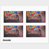 Sticker Rectangulaire Résumés Cat (Feuille)