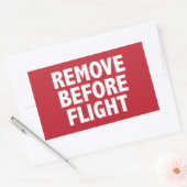 Sticker Rectangulaire Retirer avant vol (Enveloppe)