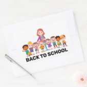 Sticker Rectangulaire Retour à l'école (Enveloppe)