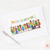 Sticker Rectangulaire Retour à l'école (Enveloppe)