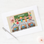 Sticker Rectangulaire Retour à l'école (Enveloppe)