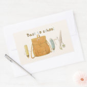 Sticker Rectangulaire Retour à l'école amis (Enveloppe)