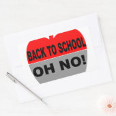 Sticker Rectangulaire Retour À L'École Oh Non (Enveloppe)
