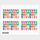 Sticker Rectangulaire Retourner le long (Feuille)