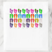 Sticker Rectangulaire Retourner le long (Sac)