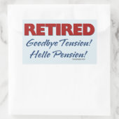 Sticker Rectangulaire Retraité : Devis de retraite (Sac)