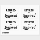 Sticker Rectangulaire Retraité Et Inspiré (Feuille)