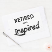 Sticker Rectangulaire Retraité Et Inspiré (Enveloppe)