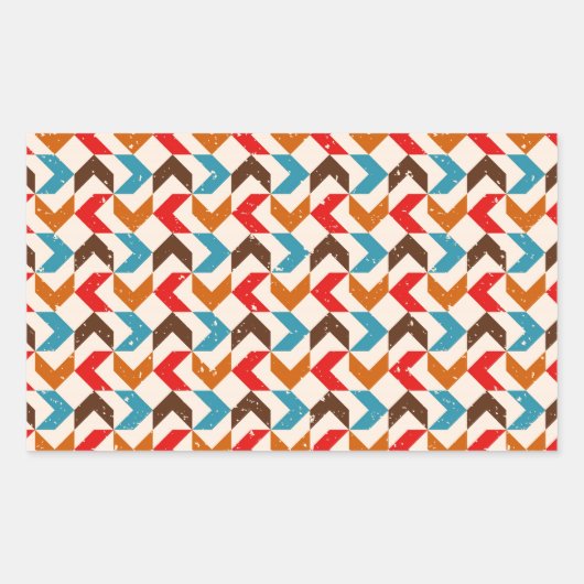 Sticker Rectangulaire Rétro (Devant)