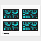 Sticker Rectangulaire Rétro - 22 minutes (Feuille)
