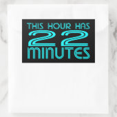 Sticker Rectangulaire Rétro - 22 minutes (Sac)