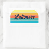 Sticker Rectangulaire Retro Baltimore (Sac)