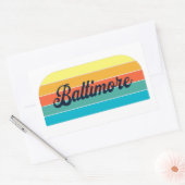 Sticker Rectangulaire Retro Baltimore (Enveloppe)