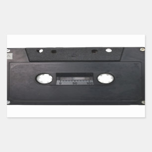 Sticker Rectangulaire rétro cassette lecteur de musique hipster stéréo