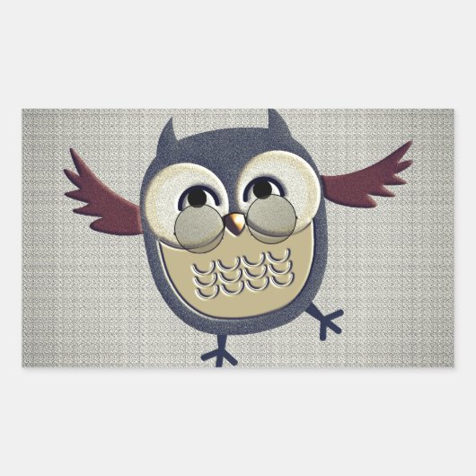 Sticker Rectangulaire Rétro de Vintage (Devant)