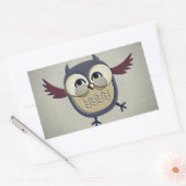 Sticker Rectangulaire Rétro de Vintage (Enveloppe)