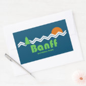 Sticker Rectangulaire Rétro du parc national Banff (Enveloppe)