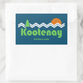 Sticker Rectangulaire Rétro du parc national Kootenay (Sac)