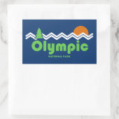 Sticker Rectangulaire Rétro du parc national olympique (Sac)