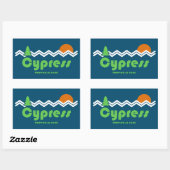 Sticker Rectangulaire Rétro du parc provincial Cypress (Feuille)