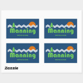 Sticker Rectangulaire Rétro du parc provincial Manning (Feuille)