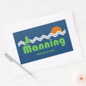 Sticker Rectangulaire Rétro du parc provincial Manning (Enveloppe)