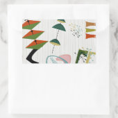 Sticker Rectangulaire Retro Eames-Era inspiré atomique (Sac)