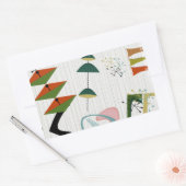 Sticker Rectangulaire Retro Eames-Era inspiré atomique (Enveloppe)