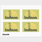 Sticker Rectangulaire Retro Indiana (Feuille)