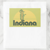 Sticker Rectangulaire Retro Indiana (Sac)