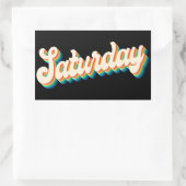 Sticker Rectangulaire Retro les années 70 Saturday Weekend Disco Party L (Sac)