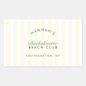 Sticker Rectangulaire Retro Moderne Jaune & Vert Personnalisé (Devant)