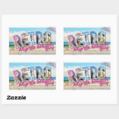 Sticker Rectangulaire Rétro Myrtle Beach Guy (Feuille)