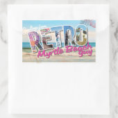 Sticker Rectangulaire Rétro Myrtle Beach Guy (Sac)