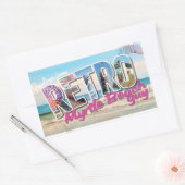 Sticker Rectangulaire Rétro Myrtle Beach Guy (Enveloppe)