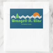 Sticker Rectangulaire Rétro national de Wrangell-St. Elias (Sac)