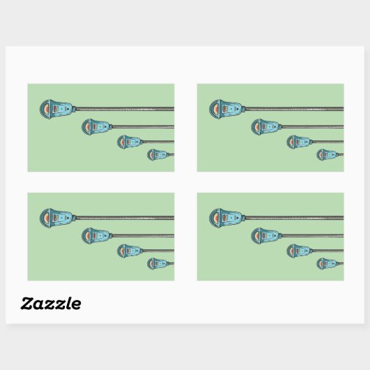 Sticker Rectangulaire Retro parking meter (Feuille)