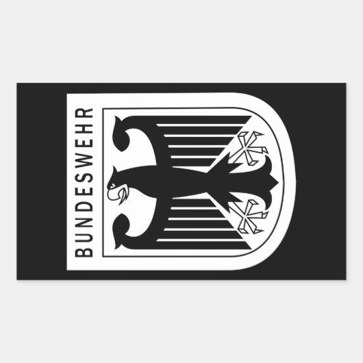 Sticker Rectangulaire Retro - République fédérale d'Allemagne Bundeswehr (Devant)