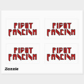 Sticker Rectangulaire Retro Rocker - Combattre le fascisme (Feuille)