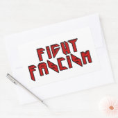 Sticker Rectangulaire Retro Rocker - Combattre le fascisme (Enveloppe)