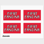 Sticker Rectangulaire Retro Rocker - Combattre le fascisme (Feuille)