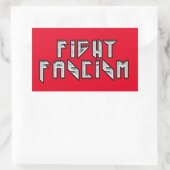 Sticker Rectangulaire Retro Rocker - Combattre le fascisme (Sac)
